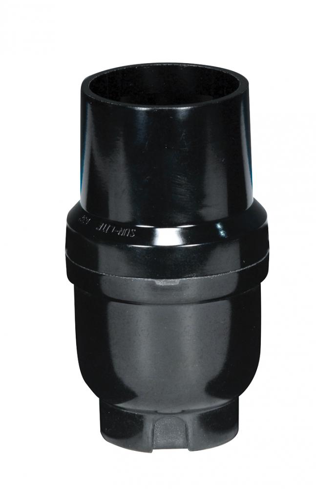 Full Size Keyless 1/8 IP Cap With Metal Bushing; Phenolic; Smooth; Less Set Screw; 2-3/4&#34;