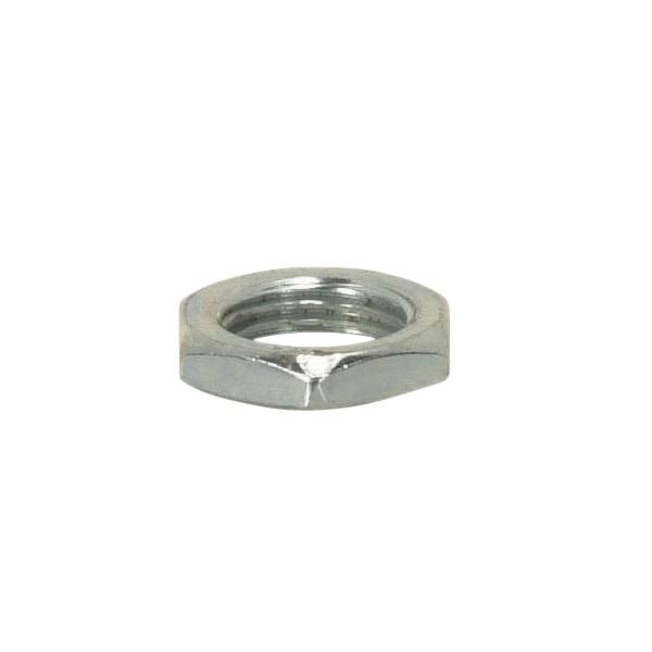 Steel Locknut; 1/8 IP; 9/16&#34; Hexagon; 1/8&#34; Thick; Unfinished