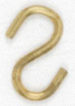 Brass Plated S-Hook; 1&#34;