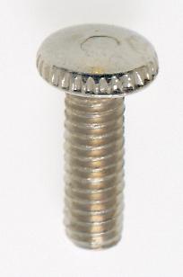 Steel Knurled Head Thumb Screw; 8/32; 1/2&#34; Length; Nickel Plated Finish