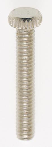 Steel Knurled Head Thumb Screw; 8/32; 1&#34; Length; Nickel Plated Finish