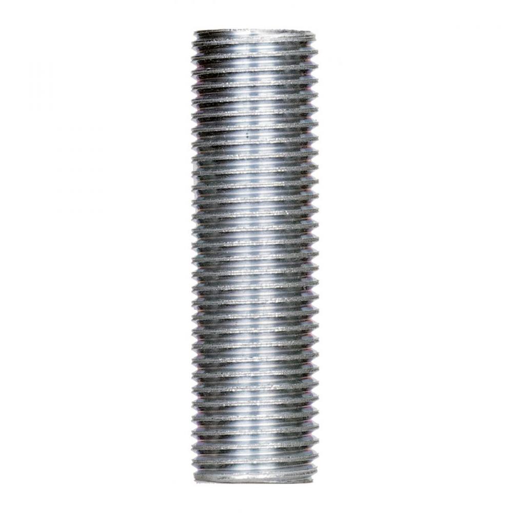 1/4 IP Steel Nipple; Zinc Plated; 1-3/4&#34; Length; 1/2&#34; Wide