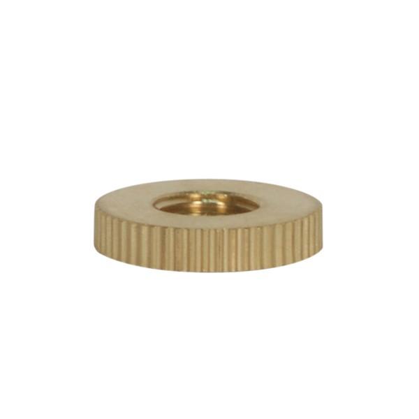 Knurl Solid Brass Check Ring; 1/8 IP Tapped; 1-1/4&#34; Diameter