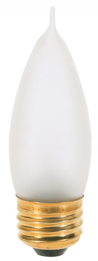 40 Watt CA10 Incandescent; Frost; 2500 Average rated hours; 360 Lumens; Medium base; 130 Volt;