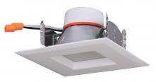 Satco Products Inc. S39756 - 7 watt LED Downlight Retrofit; 4 inch square shape; 2700K; 120 volt; White Finish