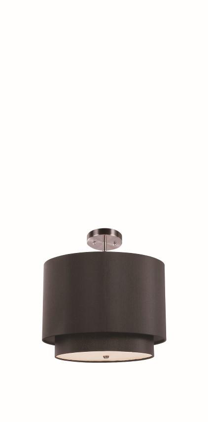 Schiffer 3-Light Double Drum Convertible Pendant or Semi-Flush