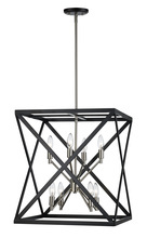 Trans Globe 71058 BK/BN - Ackerman 19.5" Square Cage Pendant