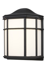 Trans Globe LED-4484 BK - Andrews LED Acrylic and Metal, Enclosed Flush Mount Outdoor Pocket Wall Light