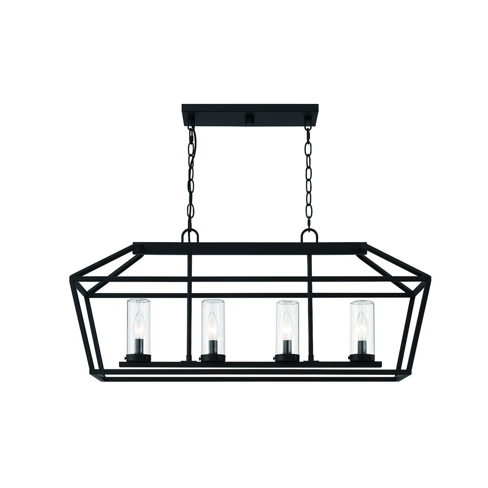 4LT 34&#34; Outdoor Rectangular Chandelier