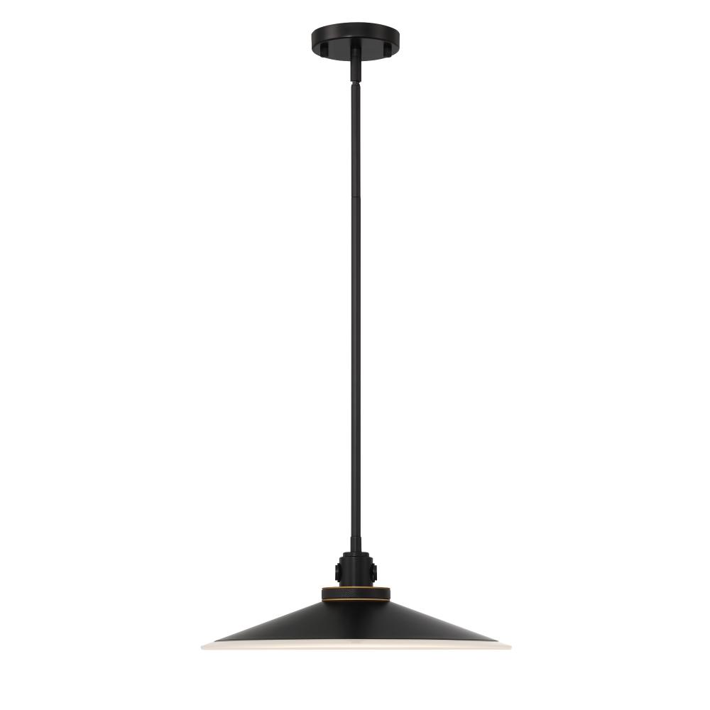 Deckard 16&#34; LED Pendant In Gold and Black