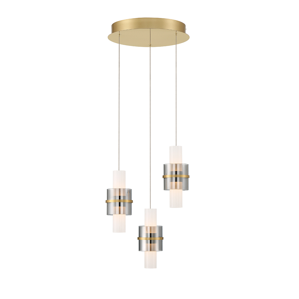 Rola 6 Light Pendant in Brushed Gold