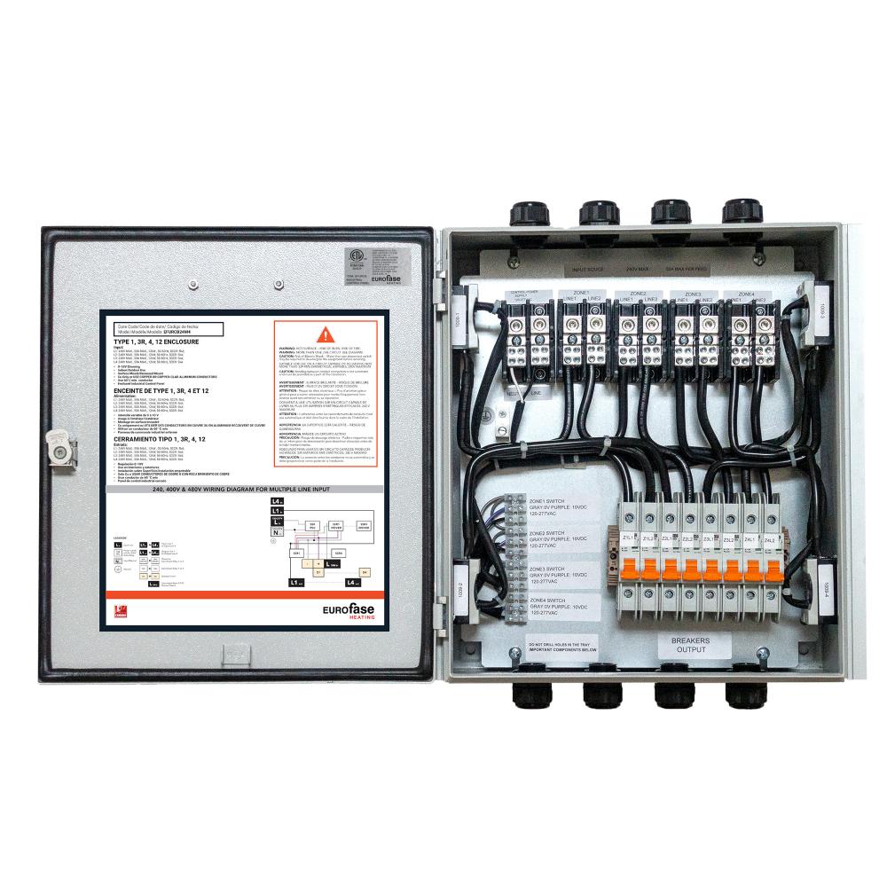 Eurofase EFURCB24M4 4 Zone 120V to 240V Universal Relay Control Box