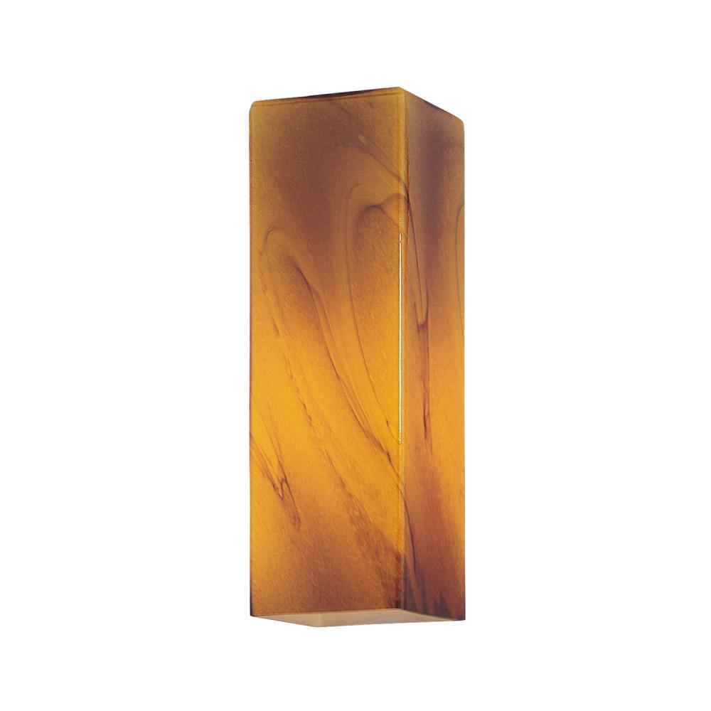 SQUARE GLASS - AMBER SWIRL