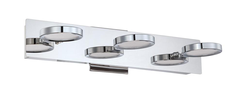 MILAN series 3-Light LED Chrome Bath Light