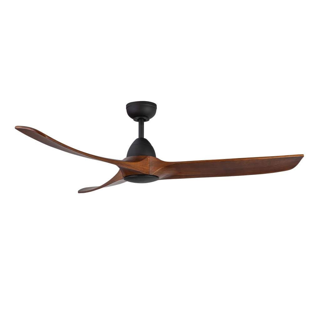 Baylor 60-in Matte Black/Dark Walnut LED Ceiling Fan