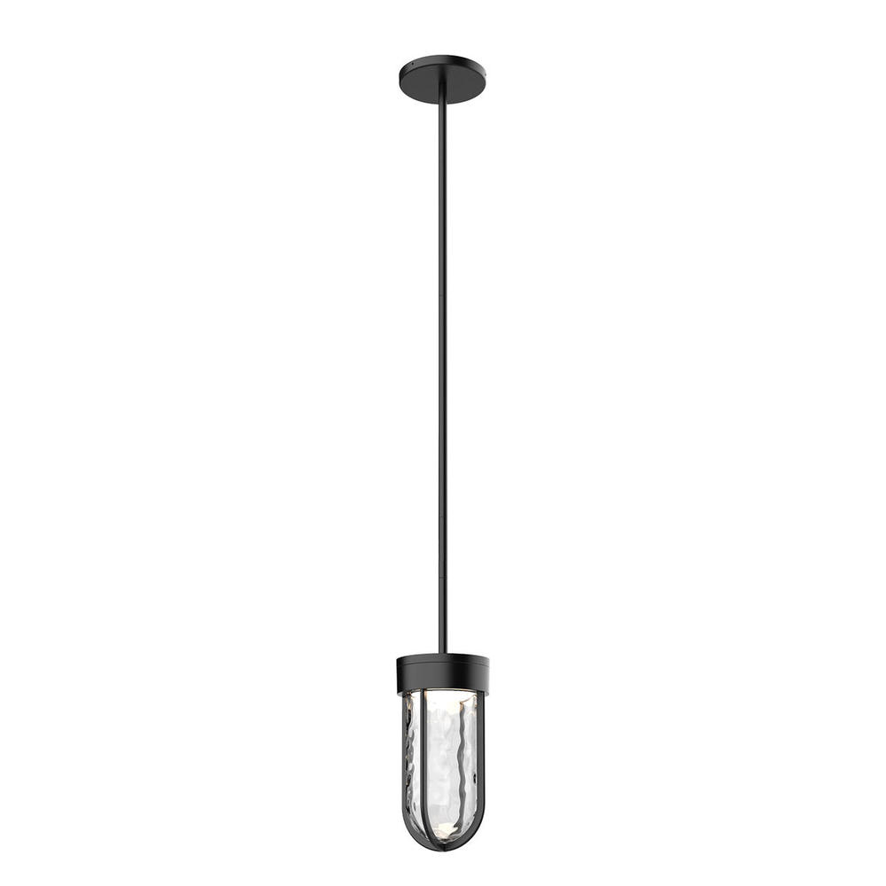 DAVY 9&#34; EXTERIOR PENDANT BLACK 14W 120VAC LED 3000K 90CRI