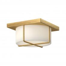 Kuzco Lighting Inc FM45910-BG/OP - Regalo 10-in Brushed Gold/Opal Glass LED Flush Mount