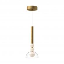 Kuzco Lighting Inc PD30502-BG/CL - Rise 6-in Brushed Gold/Clear LED Pendant