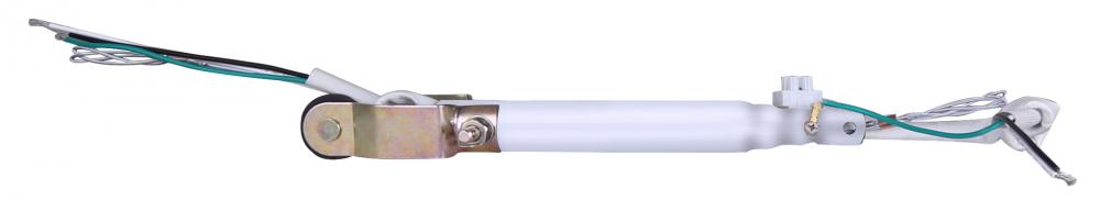 Downrod, 8&#34; WH Color, for CP48D, CP56D, CP60D, With Lead Wire and Safety Cable