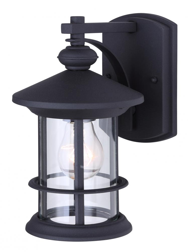 TREEHOUSE, 1 Lt Outdoor Down Light, Clear Glass, 1 x 100W Type A, 6&#34; W x 9 3/4&#34; H x 7 1/2&#3