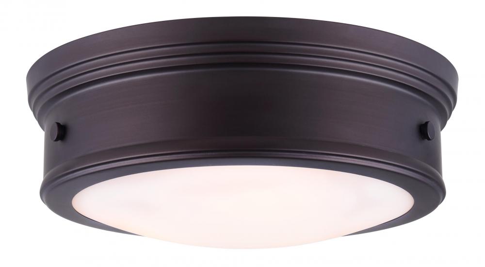 BOKU, 2 Lt Flush Mount, Flat Opal Glass, 60W Type A, 13&#34; (W) x 5&#34; (H)