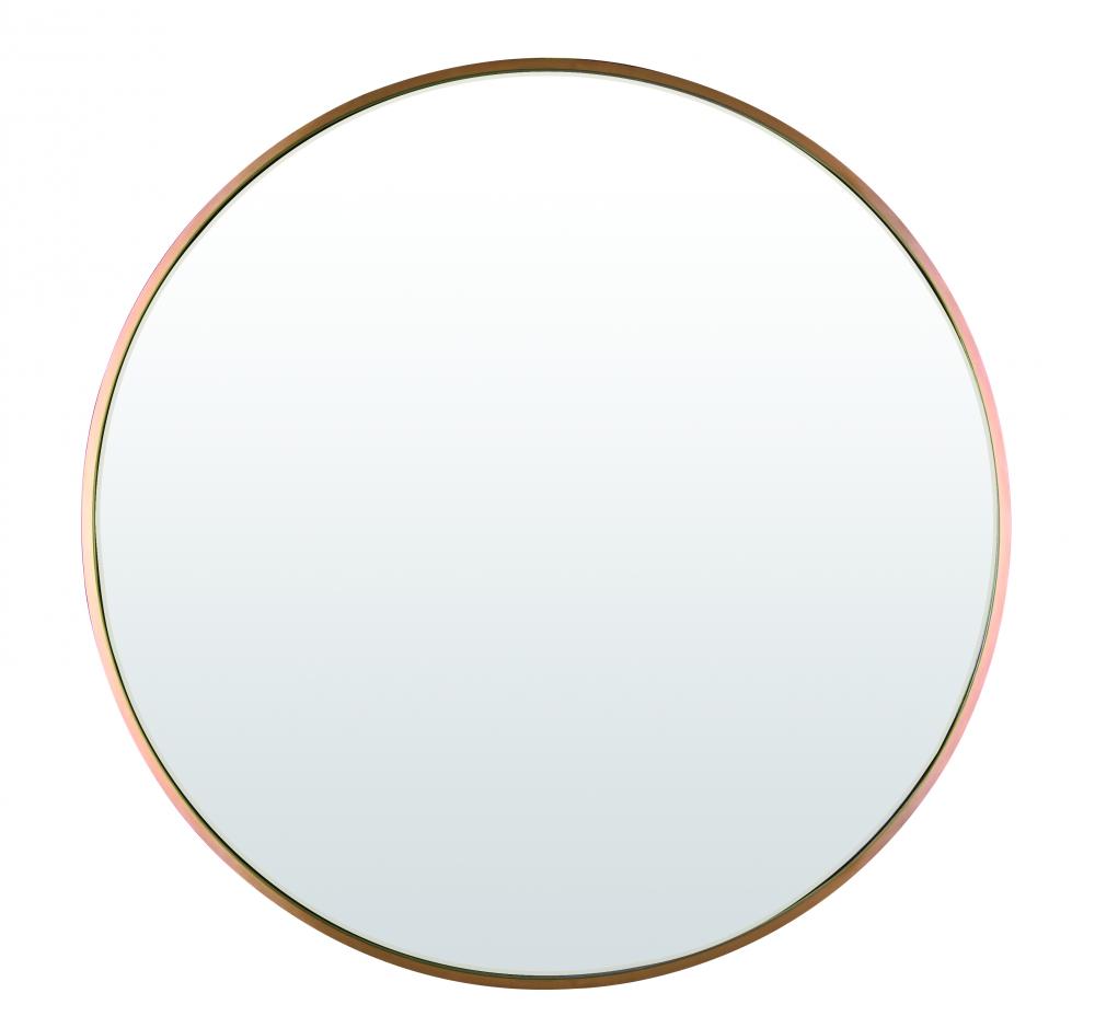 32.75&#34; Square Metal Frame Mirror