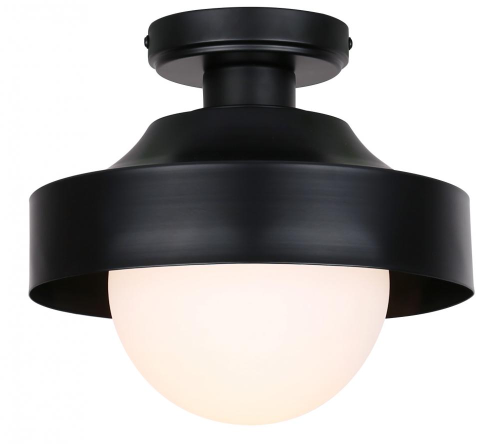 BAYLOR 1 Light Outdoor Ceiling, Black Finish