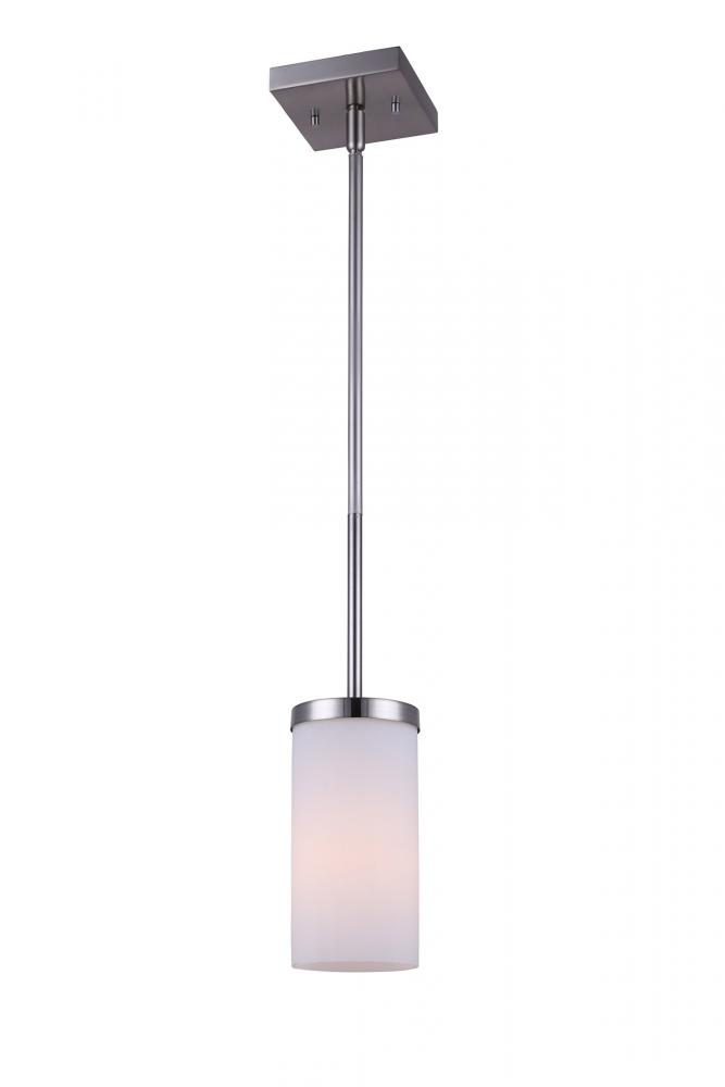 River, 1 Lt Rod Pendant, Flat Opal Glass, 100W Type A, 4 1/4&#34; x 57 3/4&#34;