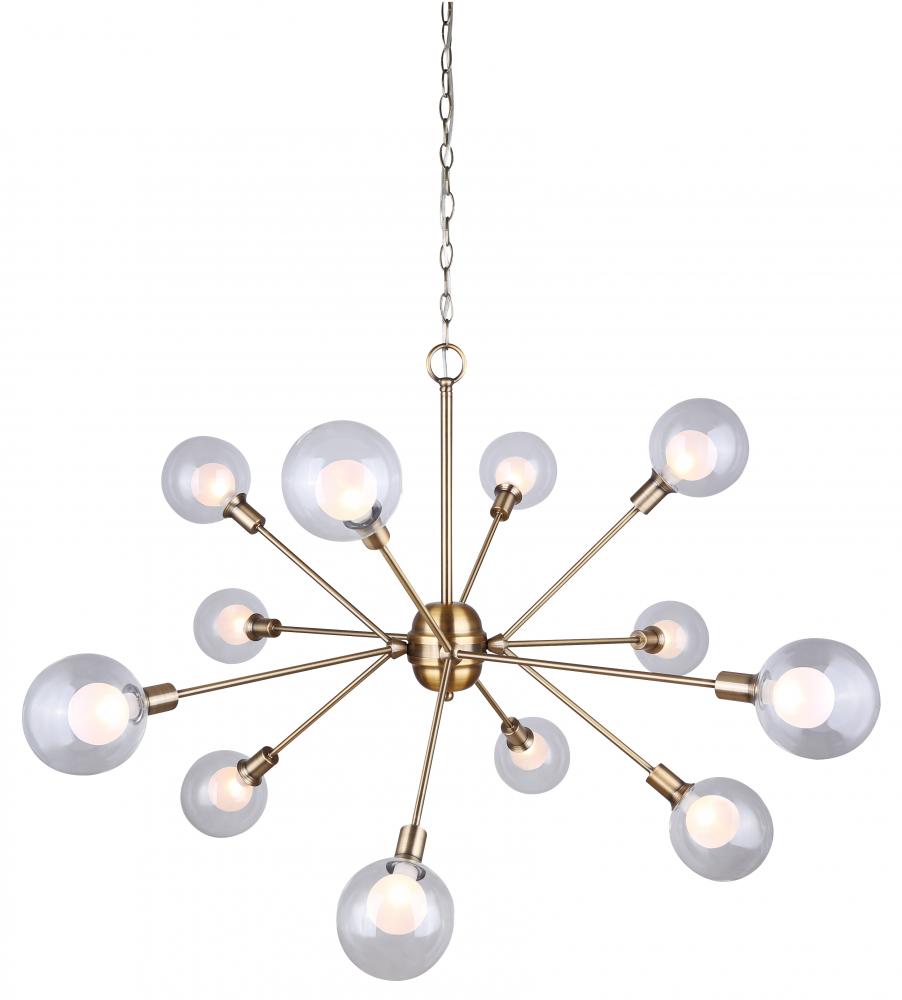 Estella 2 Light Chandelier, Gold Finish