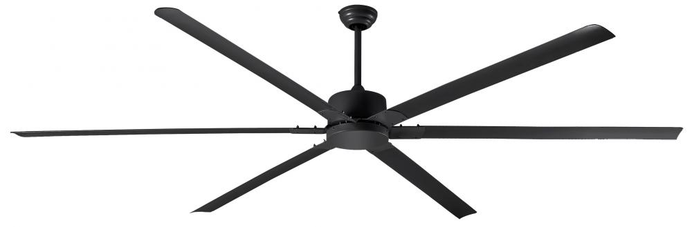 120&#34; Black Industrial Ceiling Fan with Downrod Mount