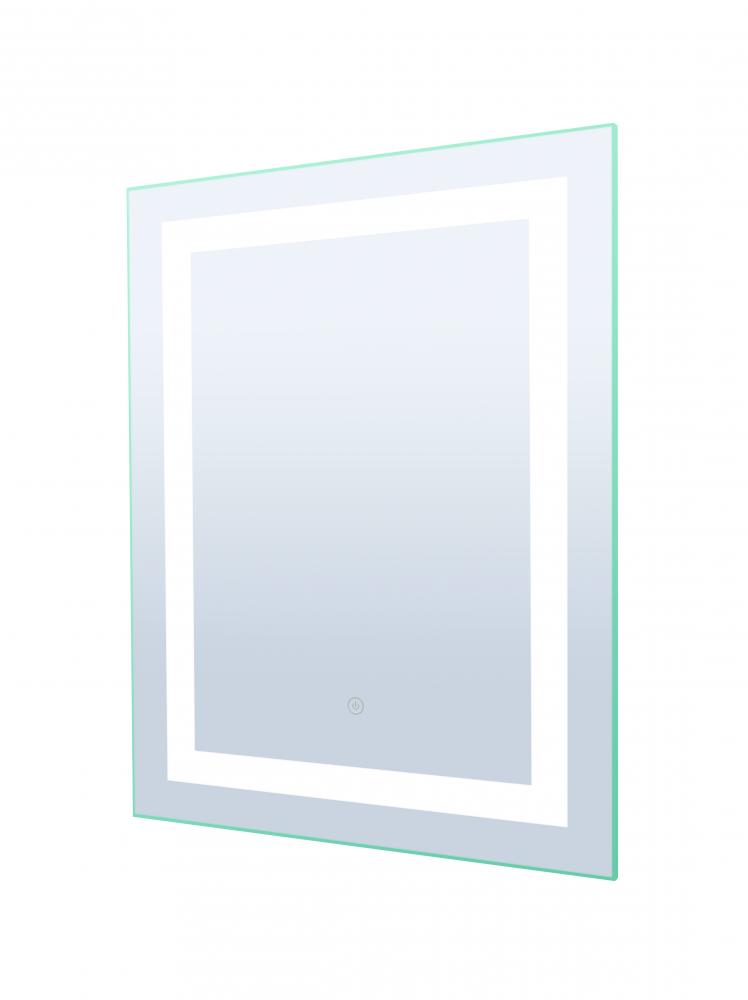 23.6&#34; x 31.5&#34; LED Square Mirror with Touch Button