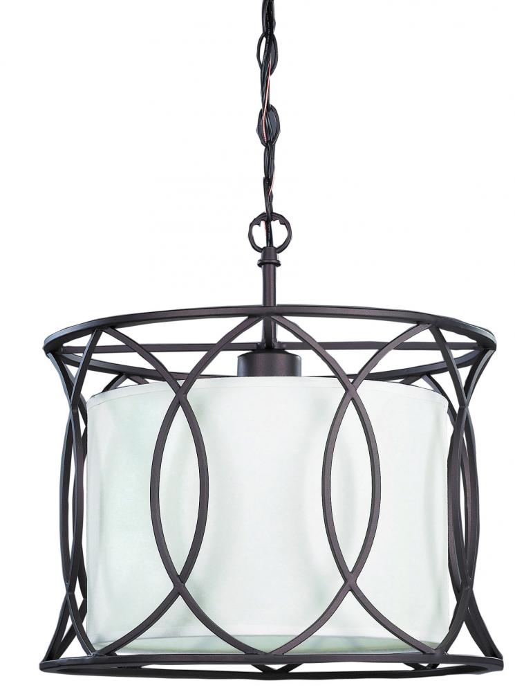 Monica 1 Light Pendant, Bronze Finish