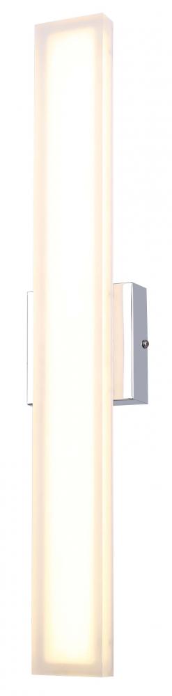 JAVI, LVL255A05CH, 4.75&#34; Width LED Vanity, Acrylic, 20W LED (Integrated), Dimmable, 2000 Lumens