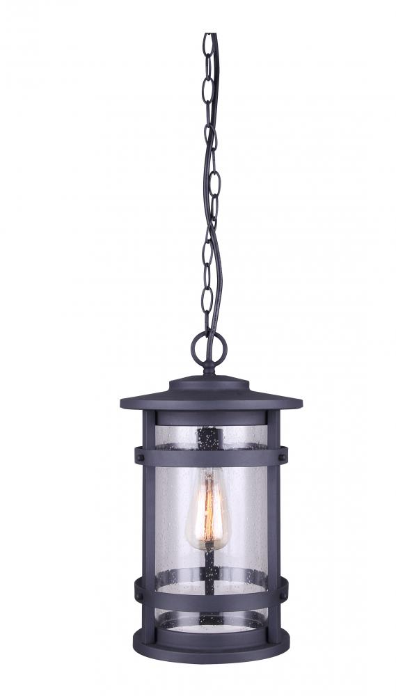 DUFFY, 1 Lt Chain Pendant Outdoor, Seeded Glass, 100W Type A, 9 1/2&#34; W x 16 1/8&#34; H