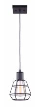 Canarm IPL702A01BK - WREN, MBK Color, 1 Lt Cord Pendant, 100W Type A, 6" W x 11" - 58" H