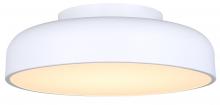 Canarm LFM281A14WH - ZARIA 13.88 in. 1 Light Integrated LED White Contemporary Flush Mount with White Metal Shade