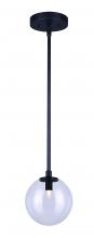 Canarm IPL741A01BK9 - ATLAS, MBK Color, 1 Lt Rod Pendant, Smoke Glass, 40W Type G9, 6" W x 9.25 - 57.25" H