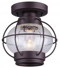 Canarm IFM636A08ORB - POTTER, 1 Lt Flush Mount, Seeded Glass, 60W Type A, 7 3/4" W x 8 1/4" H