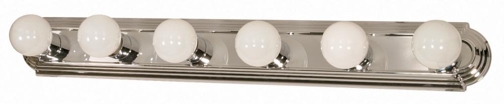 6 Light - 36&#34; Vanity Strip - Polished Chrome Finish