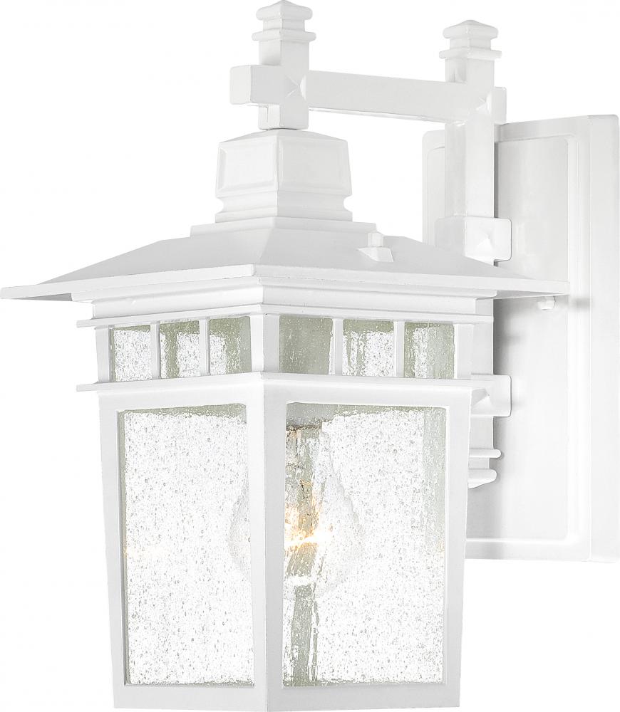 Cove Neck - 1 Light - 12&#34; Outdoor Lantern with Clear Seed Glass; Color retail packaging