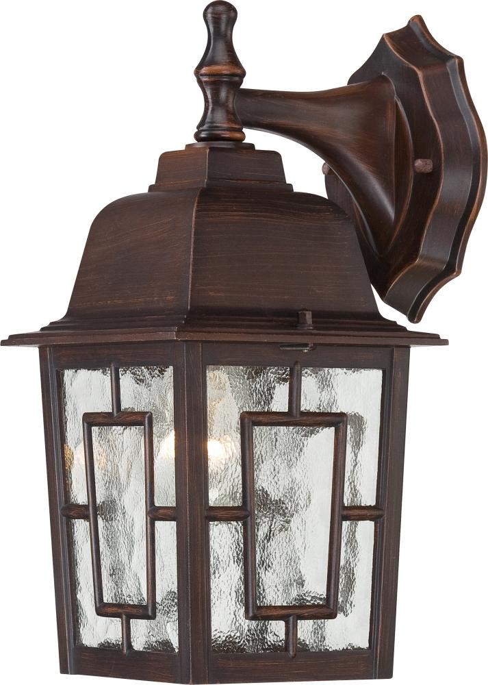 Banyan - 1 Light 12&#34; Wall Lantern with Clear Water Glass - Rustic Bronze Finish