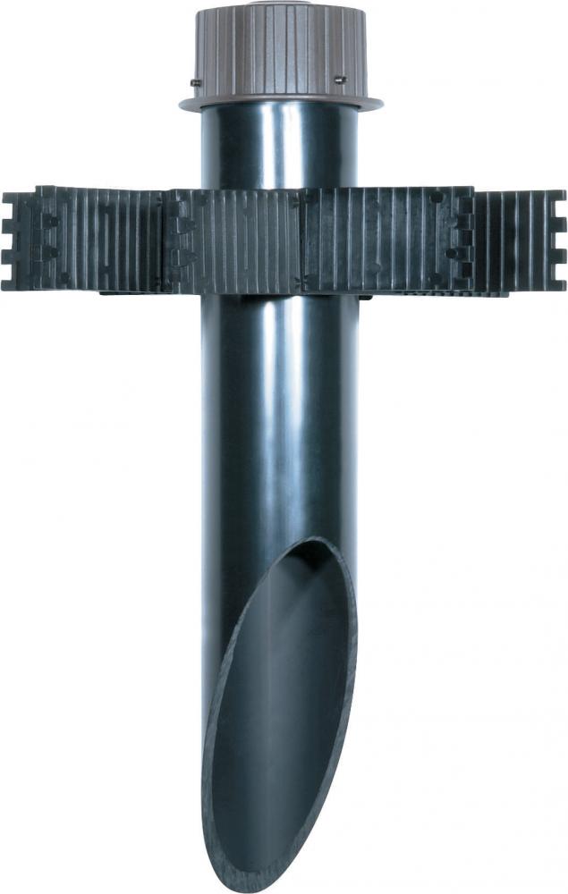 3&#34; Diameter Mounting Post- PVC- Light Gray Finish