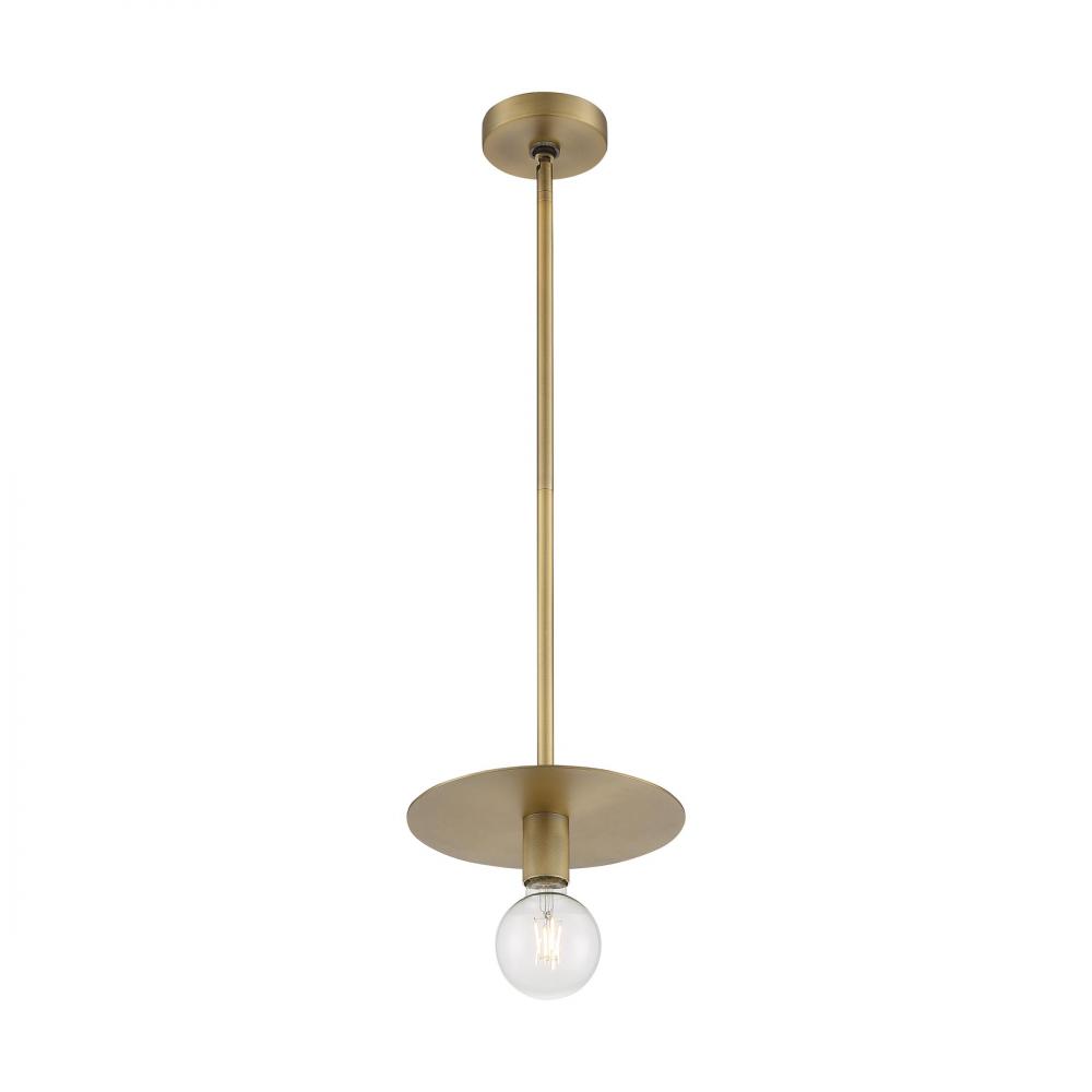 Bizet - 1 Light Mini Pendant with- Vintage Brass Finish