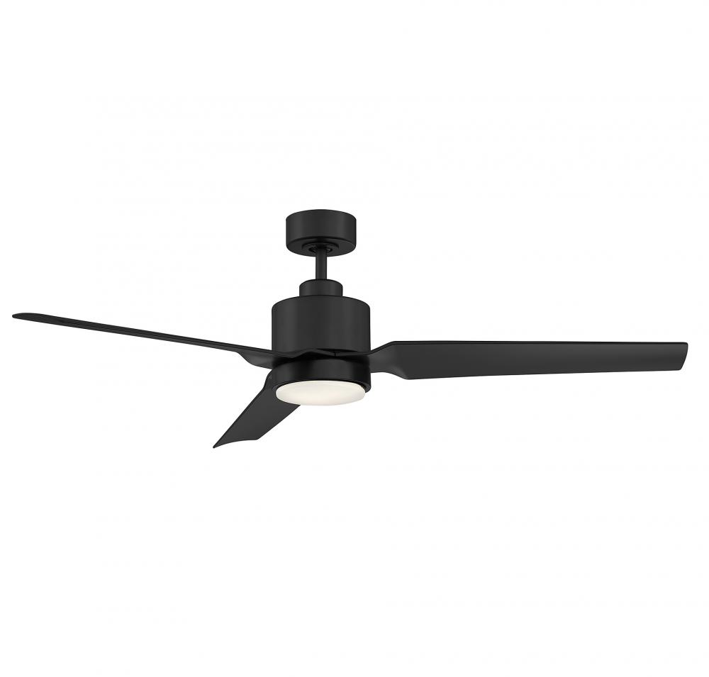 52&#34; LED Ceiling Fan in Matte Black