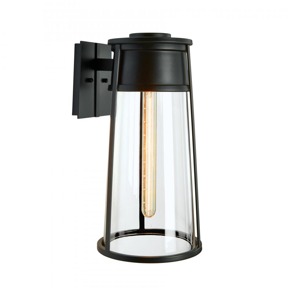 Cone 12.75&#39;&#39; High 1-Light Outdoor Sconce - Matte Black