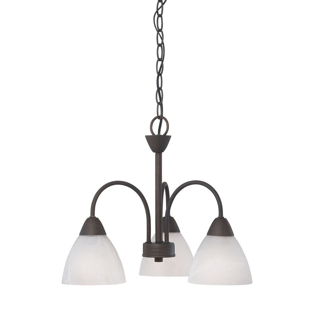 Thomas - Tia 17.75&#39;&#39; Wide 3-Light Chandelier - Painted Bronze