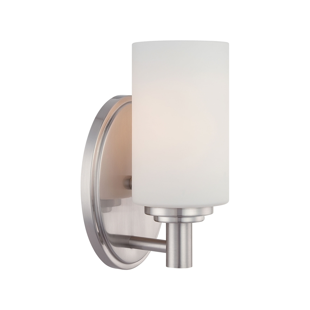 Thomas - Pittman 9&#39;&#39; High 1-Light Sconce - Brushed Nickel