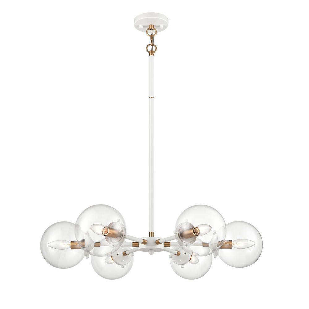 Boudreaux 28&#39;&#39; Wide 6-Light Chandelier - Matte White