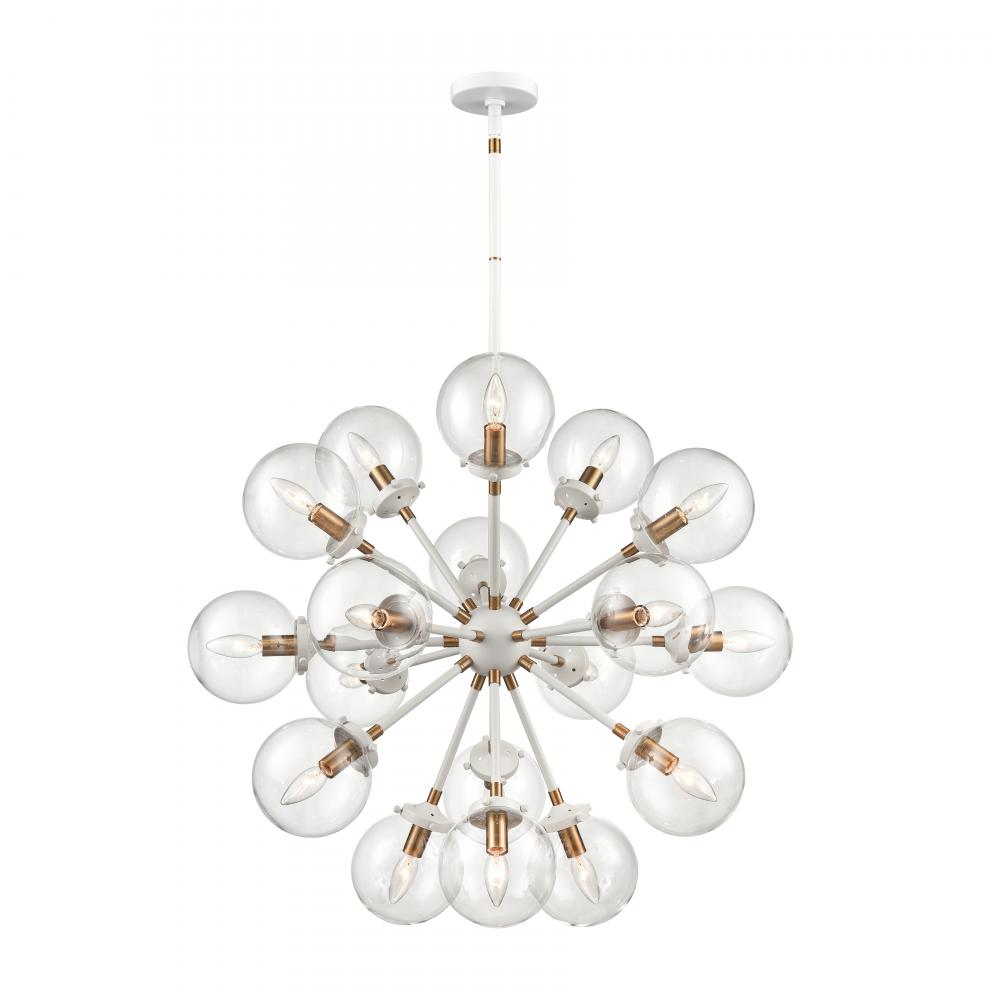 Boudreaux 32&#39;&#39; Wide 18-Light Chandelier - Matte White