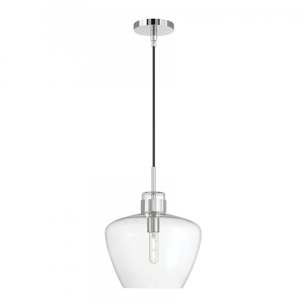 Aurora 12&#39;&#39; Wide 1-Light Pendant - Chrome